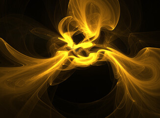 Fractal colored abstract on black background