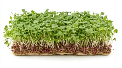 Fototapeta premium Fresh Microgreens on Organic Soil Growing Tray