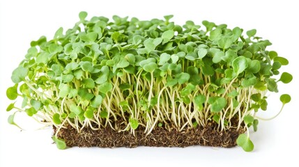 Fototapeta premium Fresh Microgreens Growing in Soil Tray