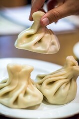 Traditional Khinkali dumpling in Tbilisi, Georgia