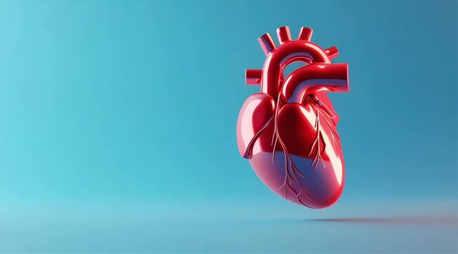 Animation of 3D rendering of human heart model (Loob)