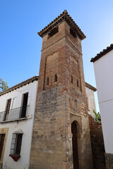 Minaret of San Sebastian in the city of Ronda, Andalusia, Spain   