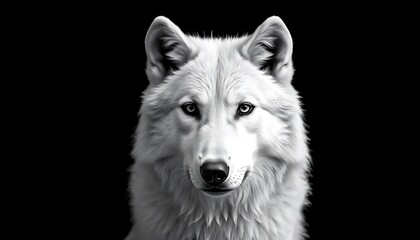Fototapeta premium White Wolf Portrait,