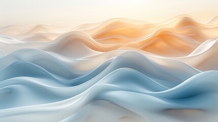 Obraz premium A subtle, minimalist background for a psychology website, soft gradient blending light pastel tones of blue and beige, with a gentle texture resembling watercolor or soft clouds.