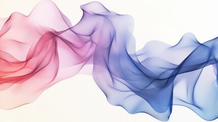 Abstract Flowing Shapes in Gradient Hues of Blue and Pink, Featuring Soft Mesh-Like Texture and Elegant Wave Patterns