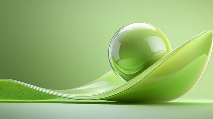 Smooth green background with subtle abstract elements, creating a balanced space for logos or text overlays.