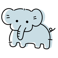 Fototapeta premium Cartoons of small and large elephants in alternating rows colorful fresh colors any yellow duck cartoon triangles decorated as a background seamless stripes gifts fashion children's clothing