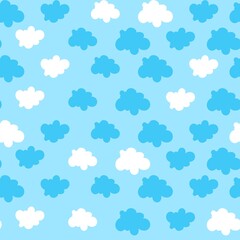 Cartoon cloud wallpaper background bright and comfortable happy colorful seamless hand drawn children's clothing men's and women's clothing gift wrapping paper industry home decoration