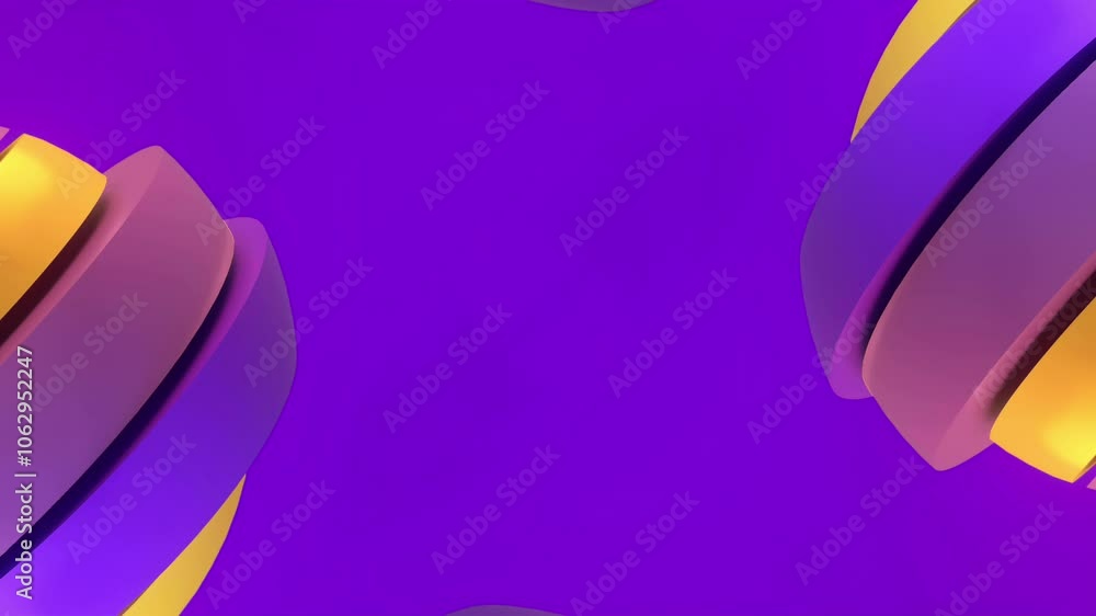 Aufkleber Abstraction in the form of moving spheres with layers. 3d rendering animation 4K