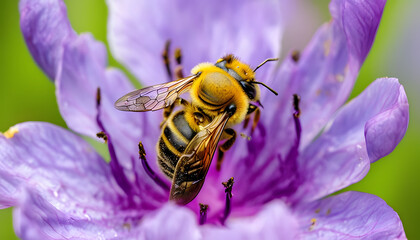 bee on flower, generative ai	