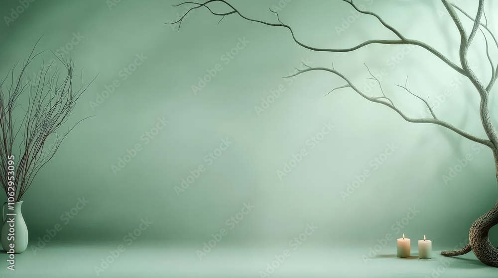 Poster earthy green backdrop with subtle textures, adding depth and warmth to any layout or visual project.