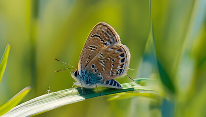 butterfly on the grass, generative ai	