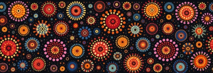 Traditional national pattern of australian aboriginal