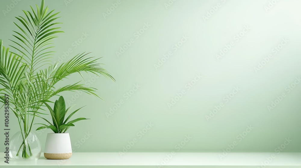Poster minimalistic green background with a smooth, solid tone, adding a clean and modern touch to layouts.