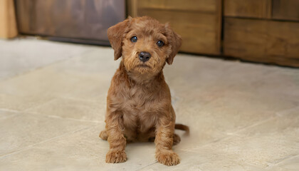 puppy on the floor, generative ai	
