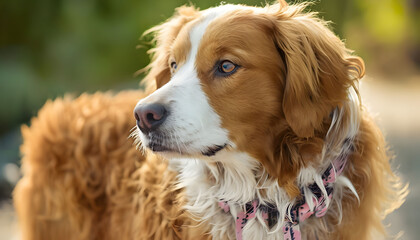 golden retriever portrait, generative ai	
