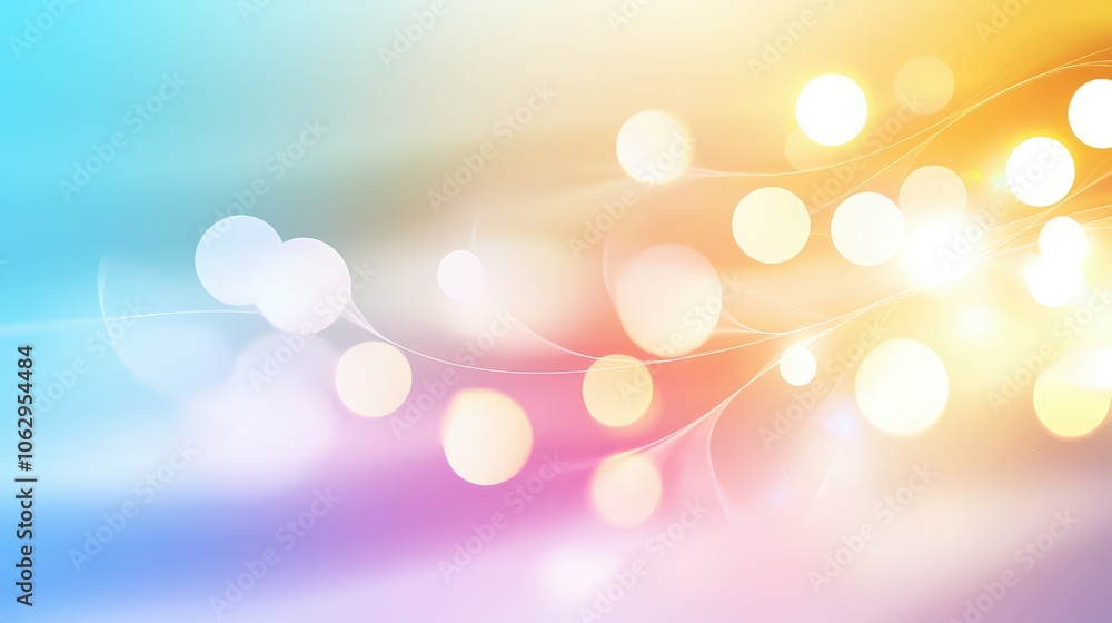 Poster Soft rainbow gradient background with smooth transitions between colors, adding warmth and joy to any project.