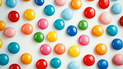 Colorful dots on a white isolated background