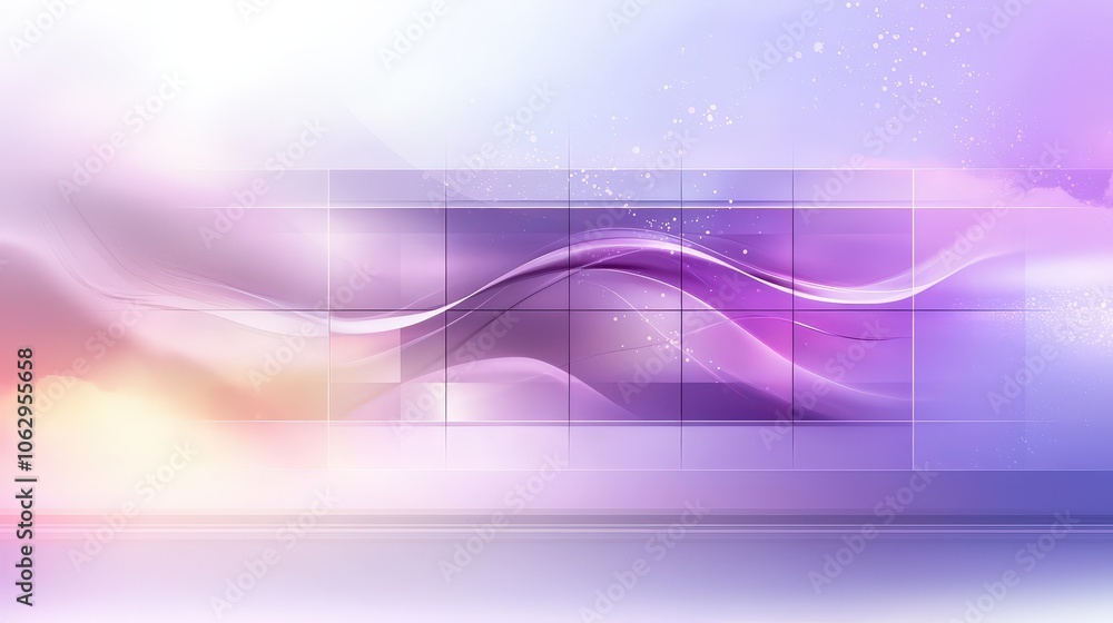 Poster purple grid backdrop with structured geometric lines and gentle shadow effects, offering a contempor