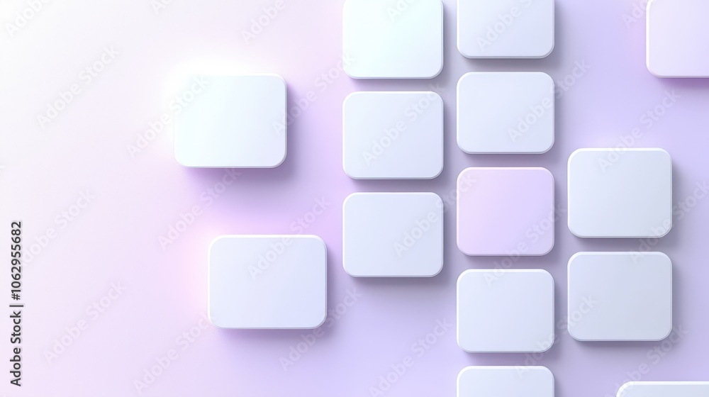 Poster purple background featuring geometric grid lines with gentle shadows, offering depth and dimension f