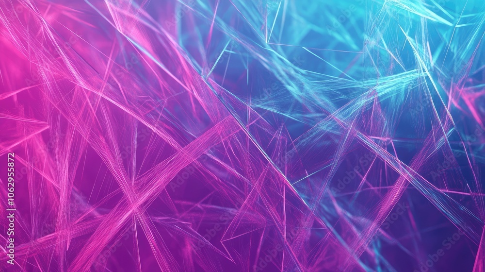 Poster modern plexus background created with vibrant purple and turquoise gradients, ideal for a visually s
