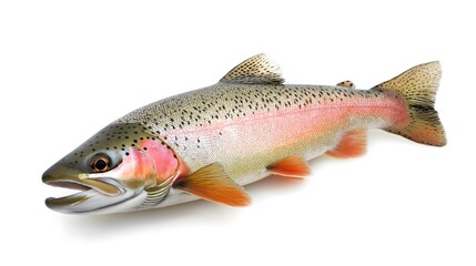 Obraz premium trout on white background