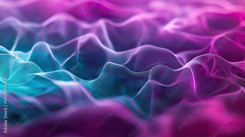 Poster modern plexus background created with vibrant purple and turquoise gradients, ideal for a visually s