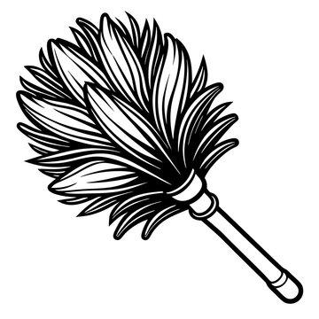 recommend clip art: Feather duster silhouette. Vector illustration 