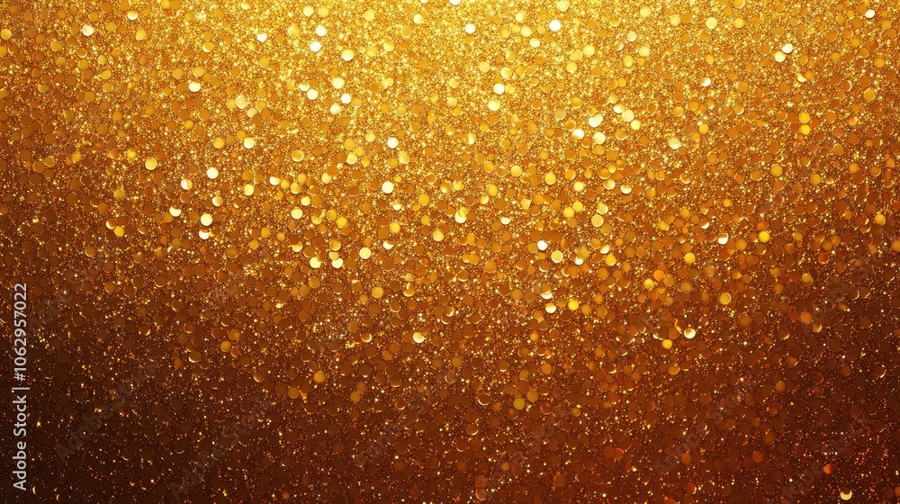 Poster abstract festive sparkling background created with golden sequins, offering a texture enriched by gl