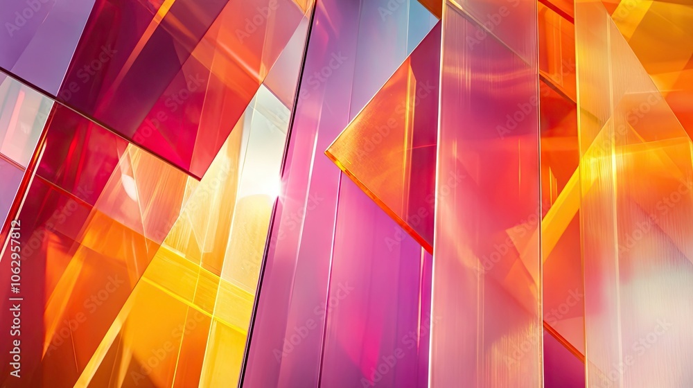 Poster abstract square background with light stripes, creating an art photo that emphasizes geometric shape