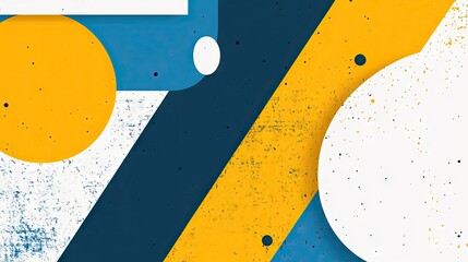 Minimal bold typography presented on a colorful background of yellow, white, and blue, perfect for adding striking visual impact with ample copy space for text.