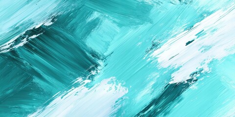 A vibrant turquoise backdrop featuring bold, thick brush strokes makes for an appealing digital wallpaper, showcasing rich color and texture for visual enjoyment.