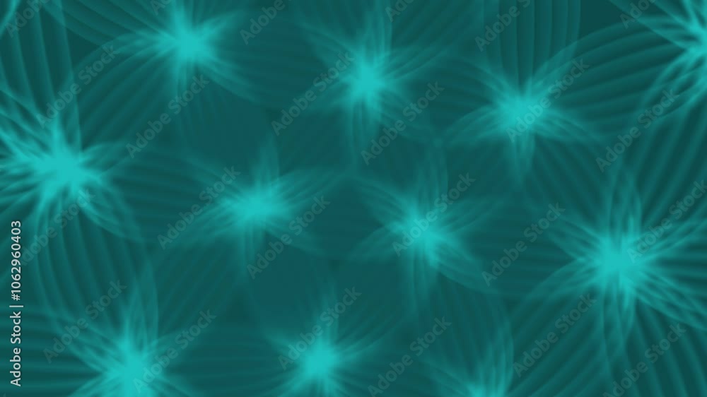 Aufkleber Loop animation of shapes with a pattern of intertwining oval shapes. 3d render