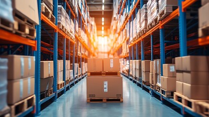 An inventory management system dashboard showing stock levels and order tracking, with space for text