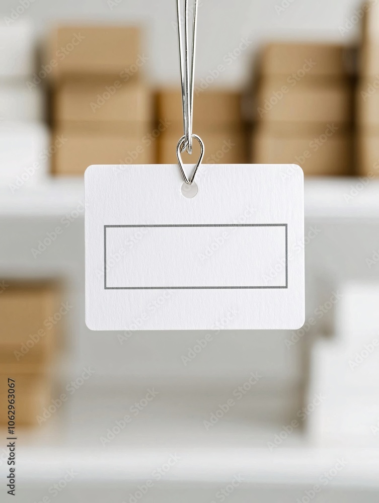 Poster a price tag with a large discount label hanging on a retail shelf, highlighting value and cost savin