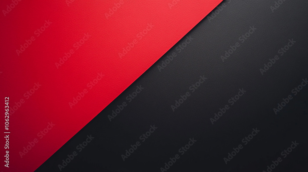 Aufkleber diagonal red and black color block design creating a bold, modern aesthetic background