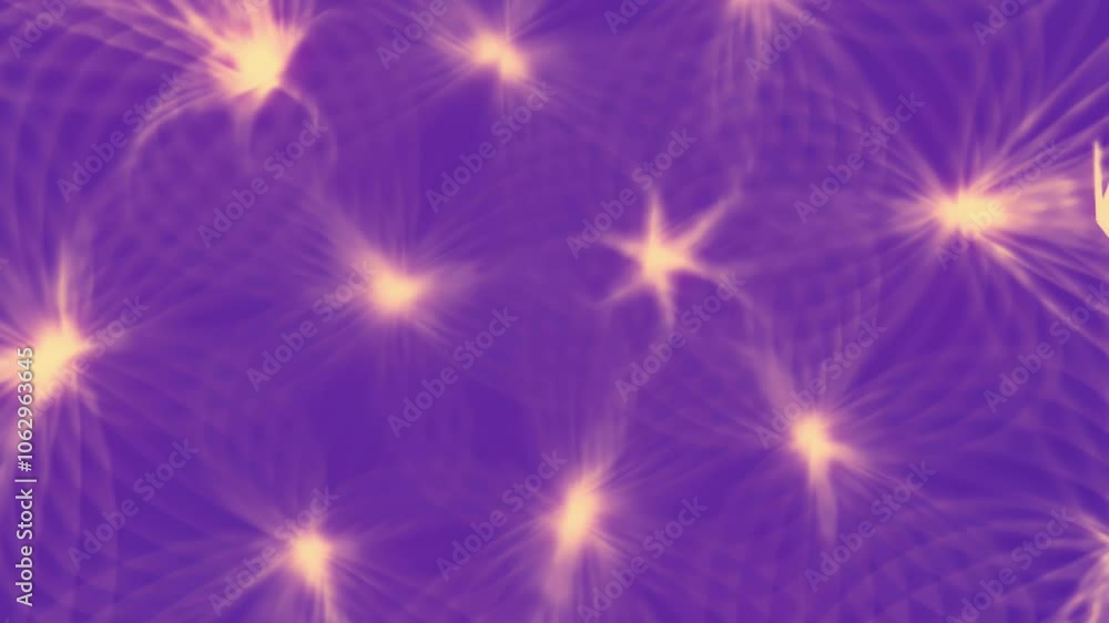 Poster 3d rendering loop animation of a pattern of thin orange glowing lines