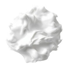 white mound of foam isolated on transparent background Generative Ai.