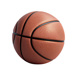 Obraz premium 3d rendering icon basketball illustration PNG. cartoon minimal style on transparent isolated background.