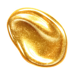 golden nail polish isolated on transparent background Generative Ai.