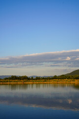 Belizmata Dam with a backdrop of the Pirin Mountains, Bansko, Bulgaria