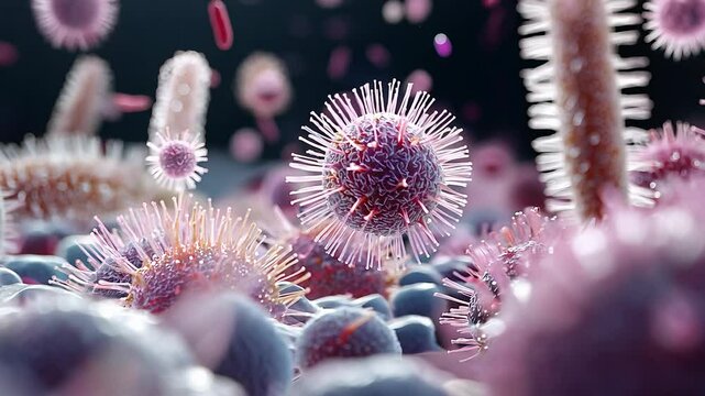 Probiotic science: video delving into role of beneficial bacteria in human biology, focusing on digestion, Escherichia coli, significance in health care and microscopic medicine for improved anatomy.