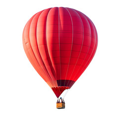 Obraz premium Majestic Red Hot Air Balloon Floating Gracefully in the Sky