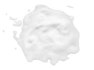 Background white Soap foam. Soft colorful bubbles isolated on transparent background with png