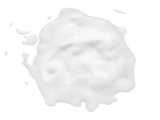 Background white Soap foam. Soft colorful bubbles isolated on transparent background with png