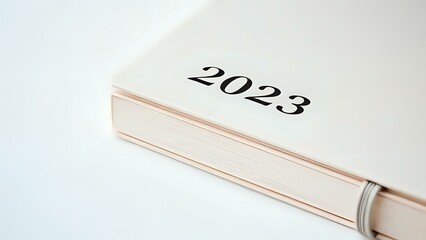 2023 Diary on White Background