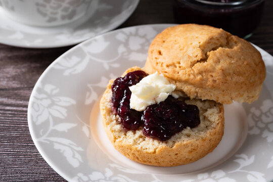 homemade scone 1 -  closeup and wood backbround 1