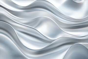 Obraz premium Minimalistic liquid silver waves pattern for modern design and decor