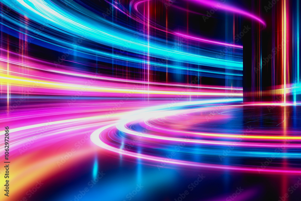 Poster explore a vibrant, futuristic pastel digital interface. this low-resolution background features smoo