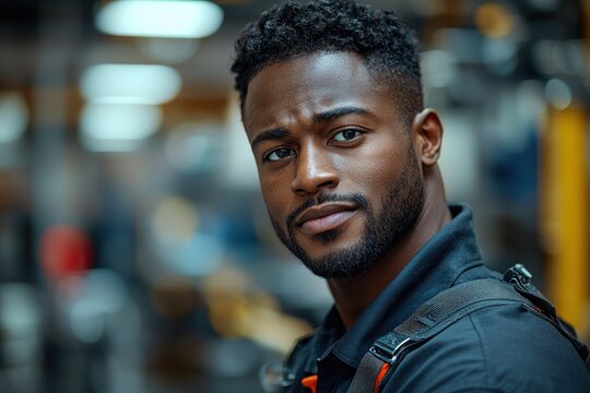 Confident portrait of a young mechanic in a workshop setting